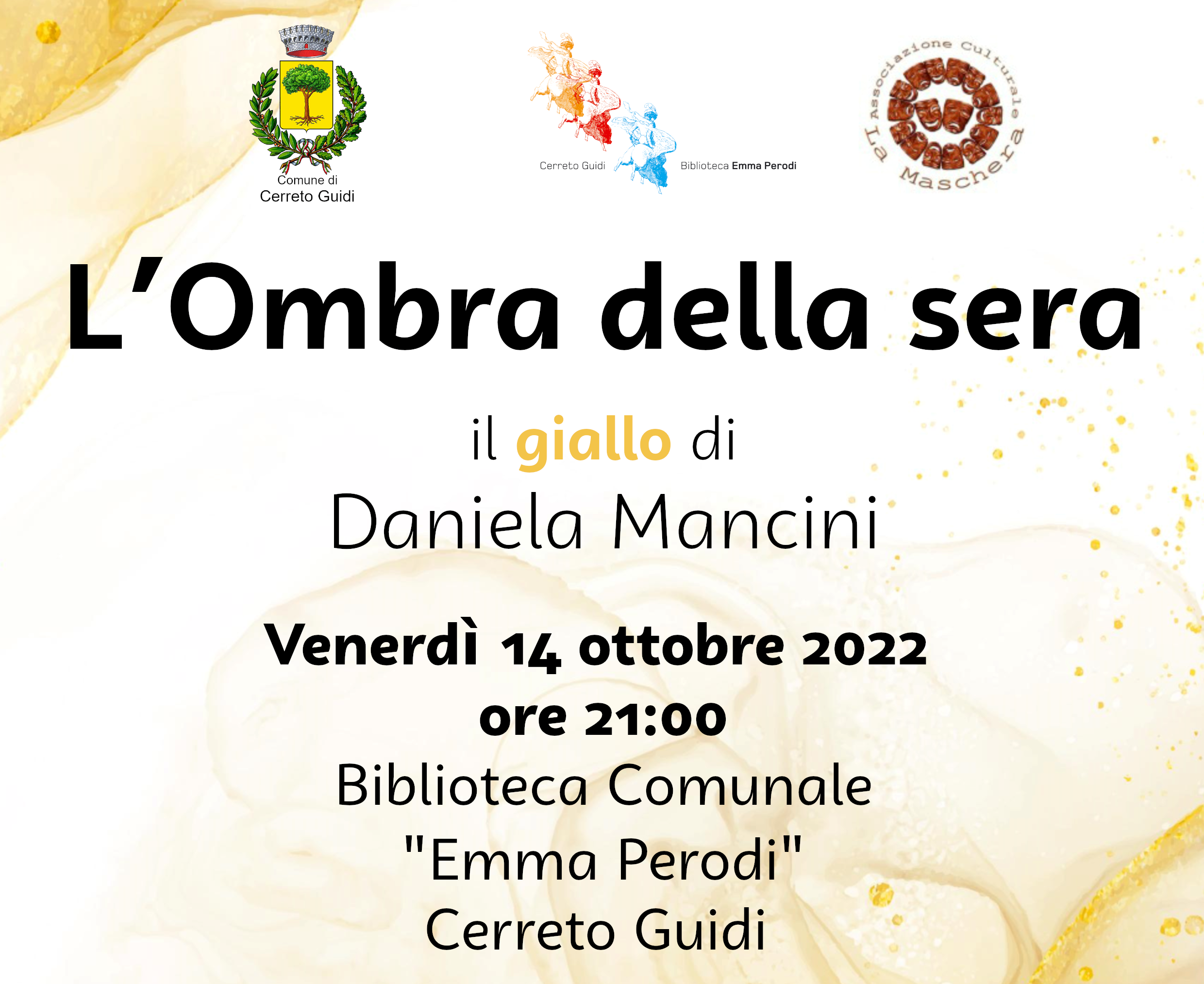 Presentazione del libro di Daniela Mancini: "L'ombra della sera"