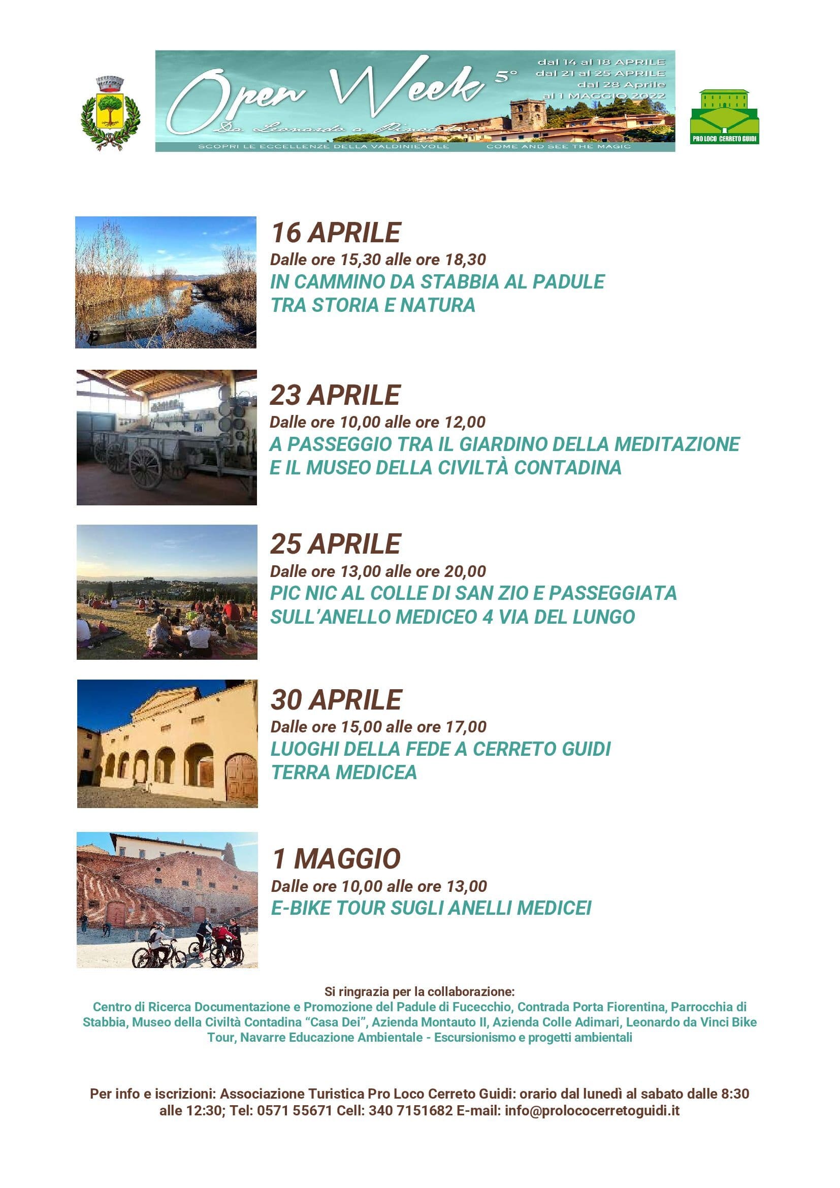 "OPEN WEEK DA LEONARDO A PINOCCHIO"